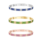 [Dream JURI]2026 PAVE GEMSTONE LOVE BRACELET 6.1MM 10 DIAMONDS