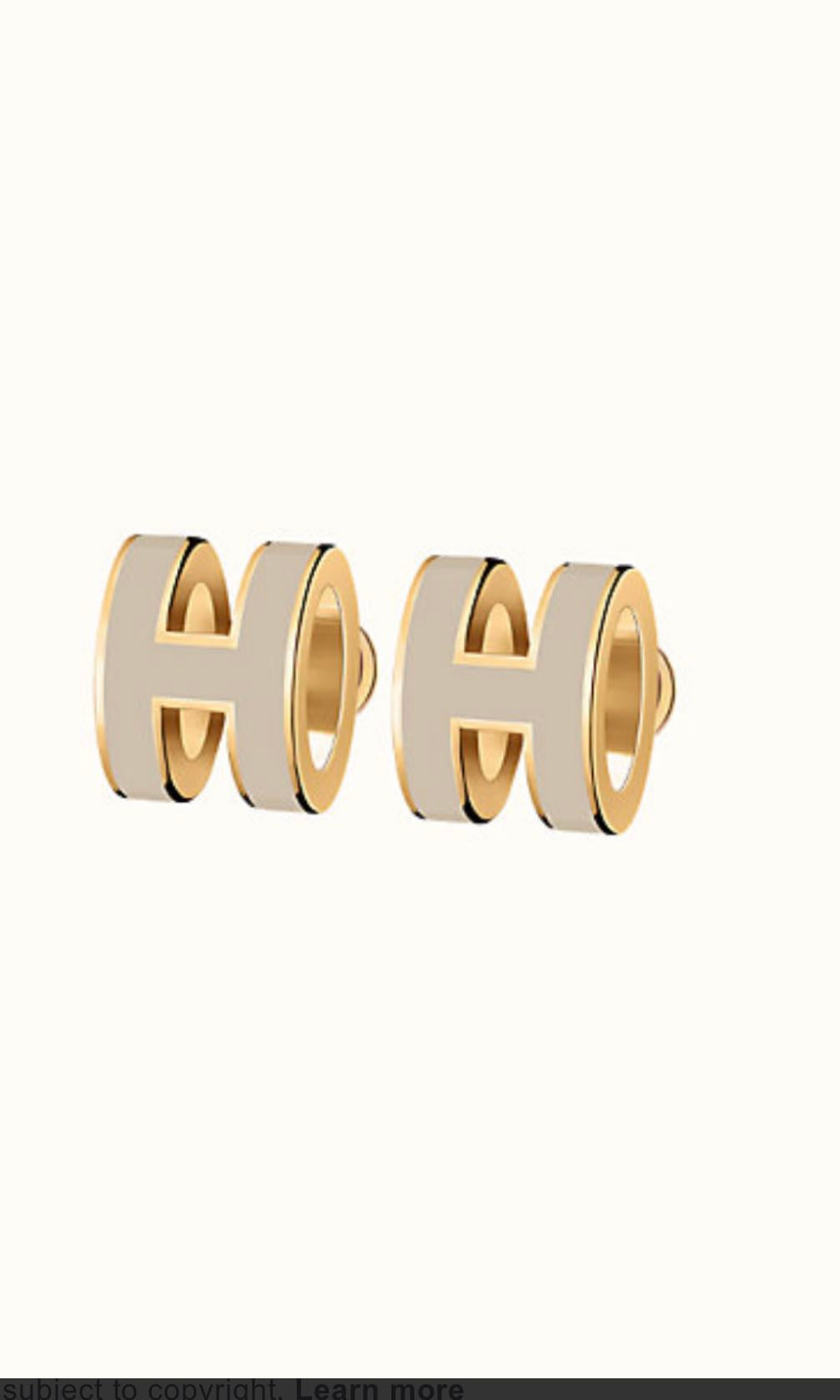 ¡®Dream¡¯MINI POP H GOLD EARRINGS GREY