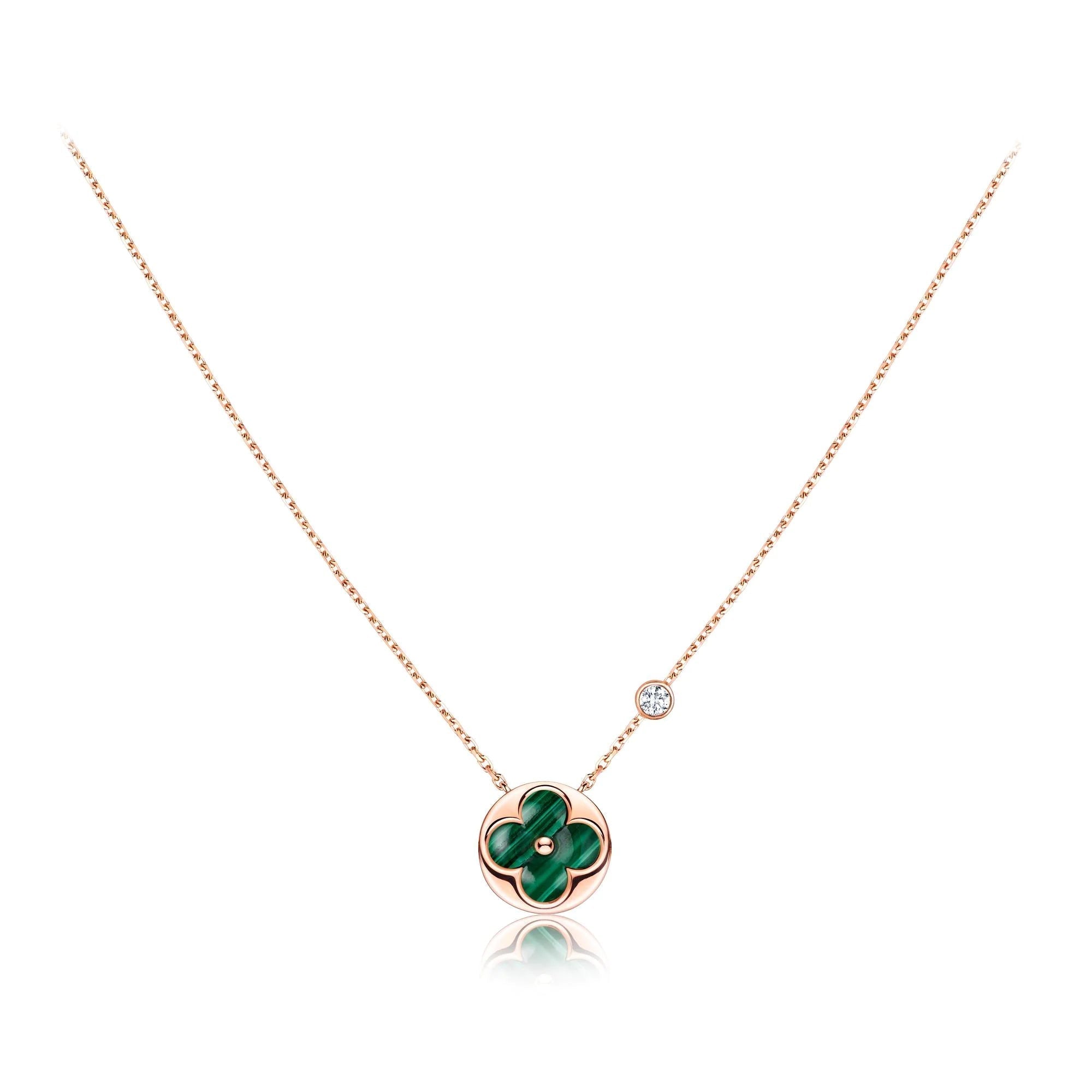 ¡®Dream¡¯SUN PEDANT PINK GOLD 1 DIAMOND NECKLACE