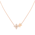 „Dream“ Sternblüten-Halskette Roségold Diamanten