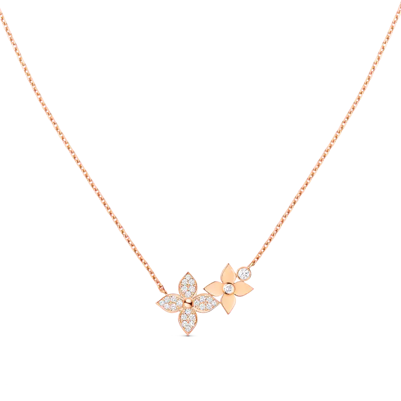 ¡®Dream¡¯STAR BLOSSOM NECKLACE PINK GOLD DIAMONDS