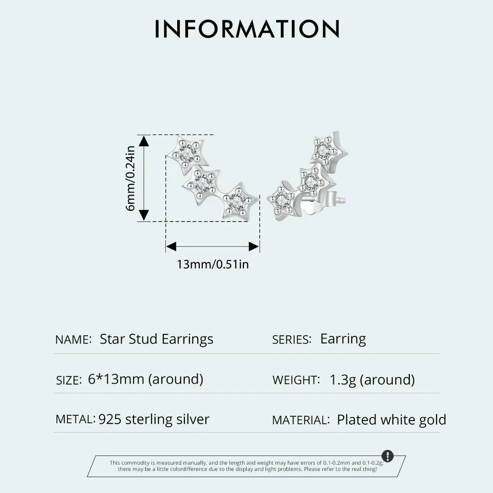 シルバー製 小さな星のピアス レディース ティーン向け