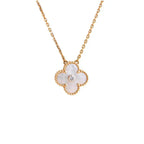 ¡®Dream¡¯CLOVER 15MM DIAMOND WHITE FRITILLARIA NECKLACE