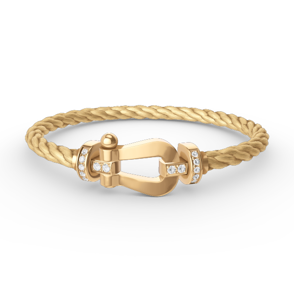 ¡®Dream¡¯FORCE LARGE HORSESHOE HALF DIAMOND BRACELET GOLD
