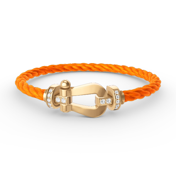¡®Dream¡¯FORCE LARGE HORSESHOE HALF DIAMOND BRACELET GOLD