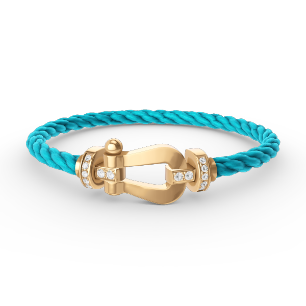 ¡®Dream¡¯FORCE LARGE HORSESHOE HALF DIAMOND BRACELET GOLD