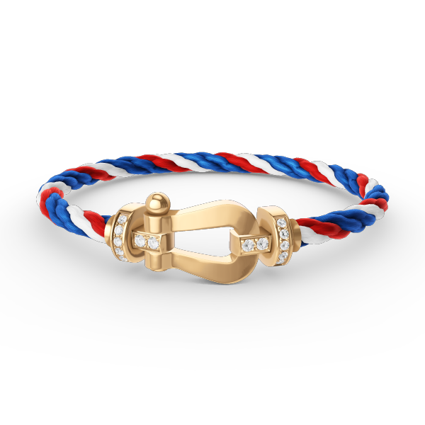 ¡®Dream¡¯FORCE LARGE HORSESHOE HALF DIAMOND BRACELET GOLD