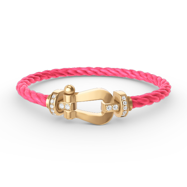 ¡®Dream¡¯FORCE LARGE HORSESHOE HALF DIAMOND BRACELET GOLD