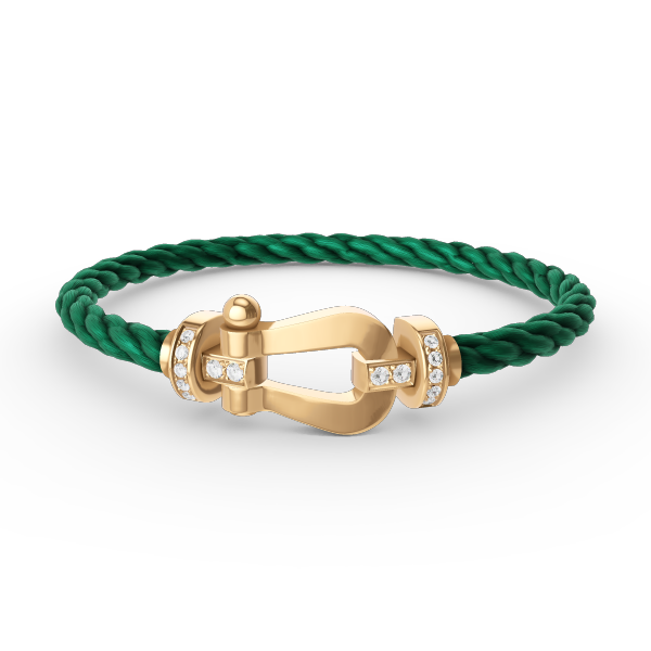 ¡®Dream¡¯FORCE LARGE HORSESHOE HALF DIAMOND BRACELET GOLD