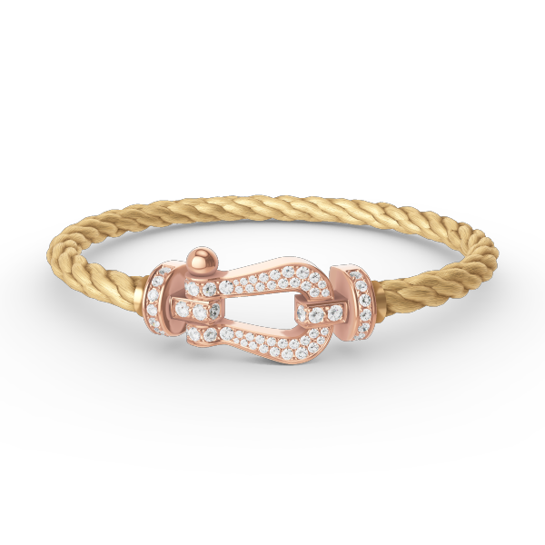 ¡®Dream¡¯FORCE LARGE HORSESHOE FULL DIAMOND BRACELET ROSE GOLD