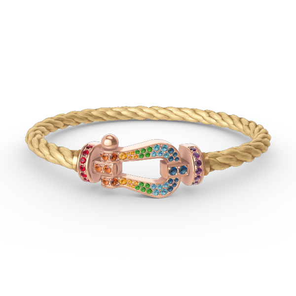 ¡®Dream¡¯FORCE LARGE HORSESHOE  COLORED DIAMOND BRACELET ROSE GOLD