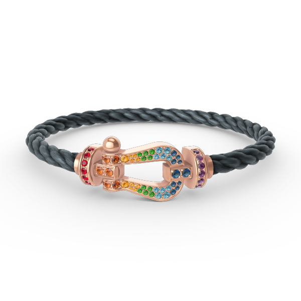 ¡®Dream¡¯FORCE LARGE HORSESHOE  COLORED DIAMOND BRACELET ROSE GOLD