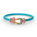¡®Dream¡¯FORCE LARGE HORSESHOE  COLORED DIAMOND BRACELET ROSE GOLD