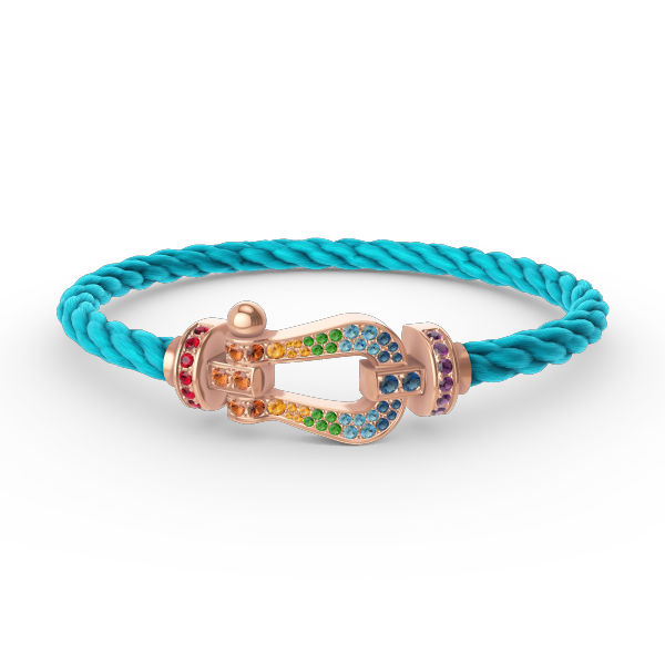 ¡®Dream¡¯FORCE LARGE HORSESHOE  COLORED DIAMOND BRACELET ROSE GOLD