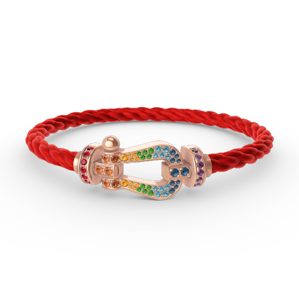 ¡®Dream¡¯FORCE LARGE HORSESHOE  COLORED DIAMOND BRACELET ROSE GOLD