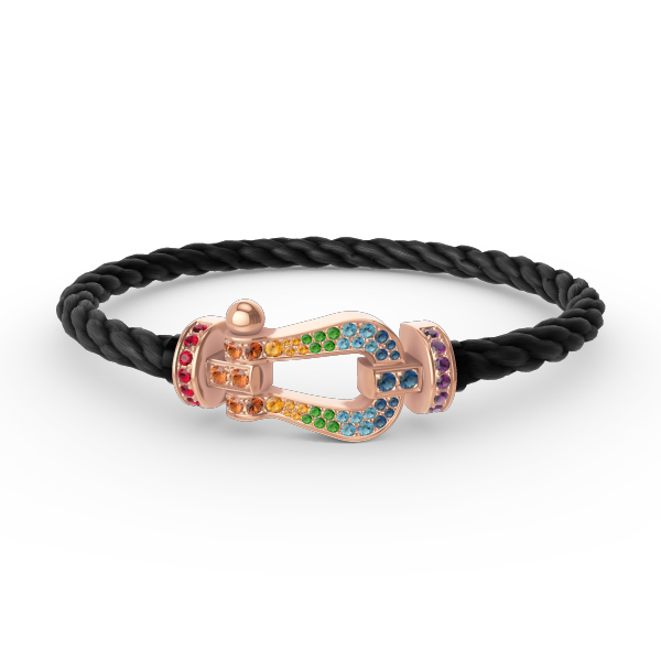 ¡®Dream¡¯FORCE LARGE HORSESHOE  COLORED DIAMOND BRACELET ROSE GOLD