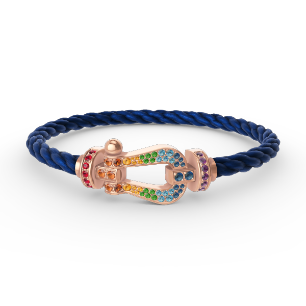 ¡®Dream¡¯FORCE LARGE HORSESHOE  COLORED DIAMOND BRACELET ROSE GOLD