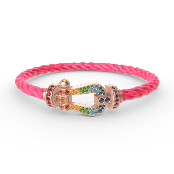 ¡®Dream¡¯FORCE LARGE HORSESHOE  COLORED DIAMOND BRACELET ROSE GOLD