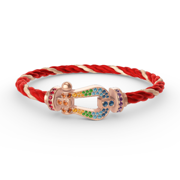 ¡®Dream¡¯FORCE LARGE HORSESHOE  COLORED DIAMOND BRACELET ROSE GOLD