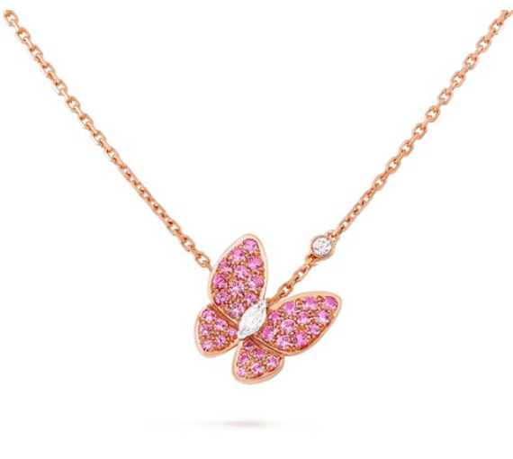 ¡®Dream¡¯BUTTERFLY RED DIAMOND ROSE GOLD NECKLACE