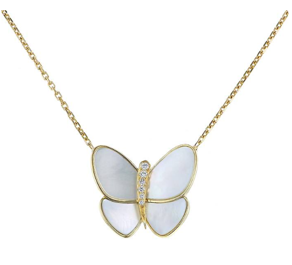 ¡®Dream¡¯BUTTERFLY GOLD MOP DIAMOND NECKLACE