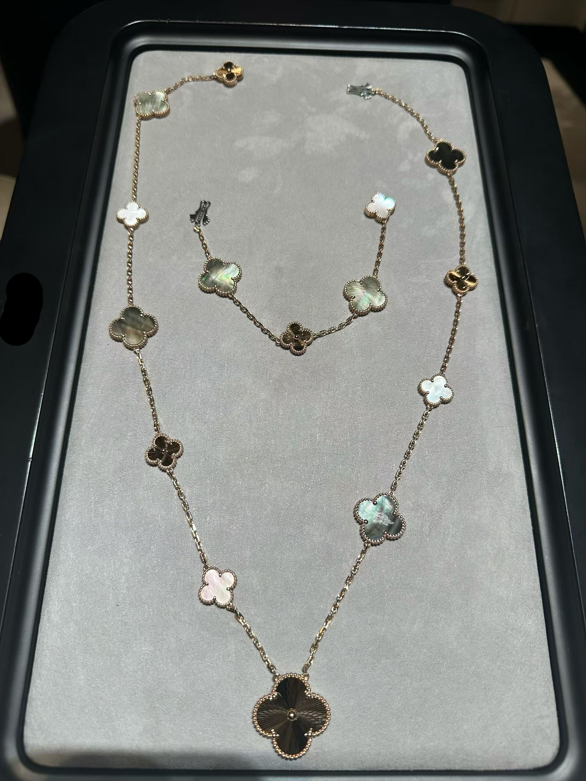 [¡®Dream¡¯] 25 NEW CLOVER 15 MOTIFS GRAY MOTHER-OF-PEARL
