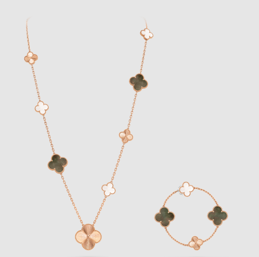 [¡®Dream¡¯] 25 NEW CLOVER 15 MOTIFS GRAY MOTHER-OF-PEARL