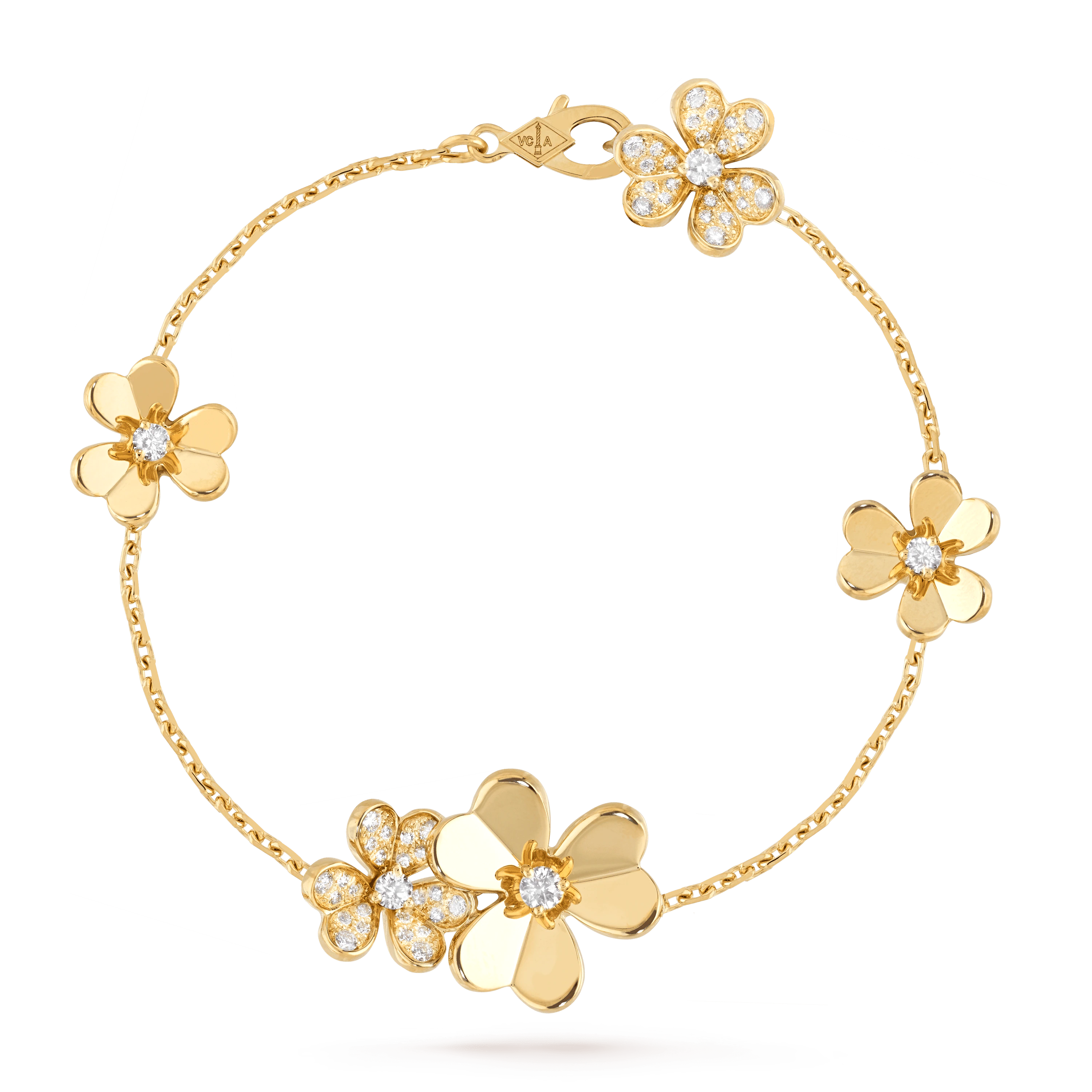 ¡®Dream¡¯FRIVOLE GOLD 5 FLOWERS BRACELET