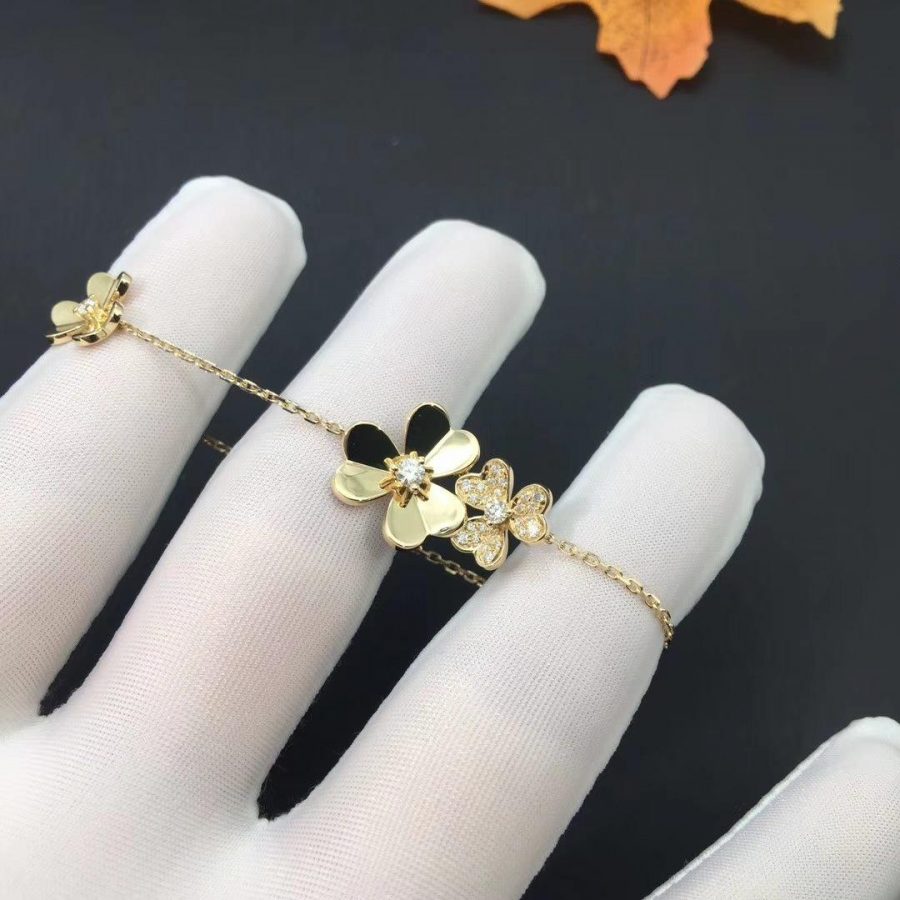 ¡®Dream¡¯FRIVOLE GOLD 5 FLOWERS BRACELET