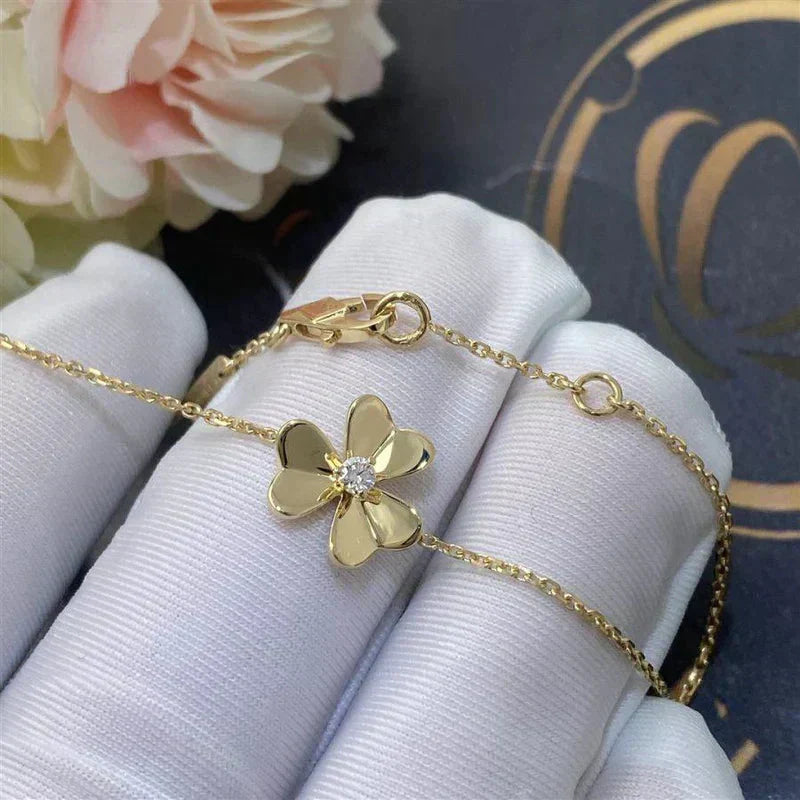 ¡®Dream¡¯FRIVOLE GOLD FLOWER PINK MALACHITE BRACELET