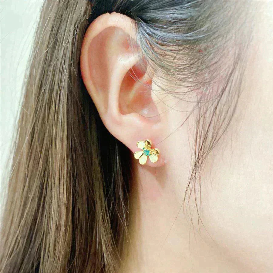 ¡®Dream¡¯FRIVOLE  FLOWER MALACHITE EARRINGS