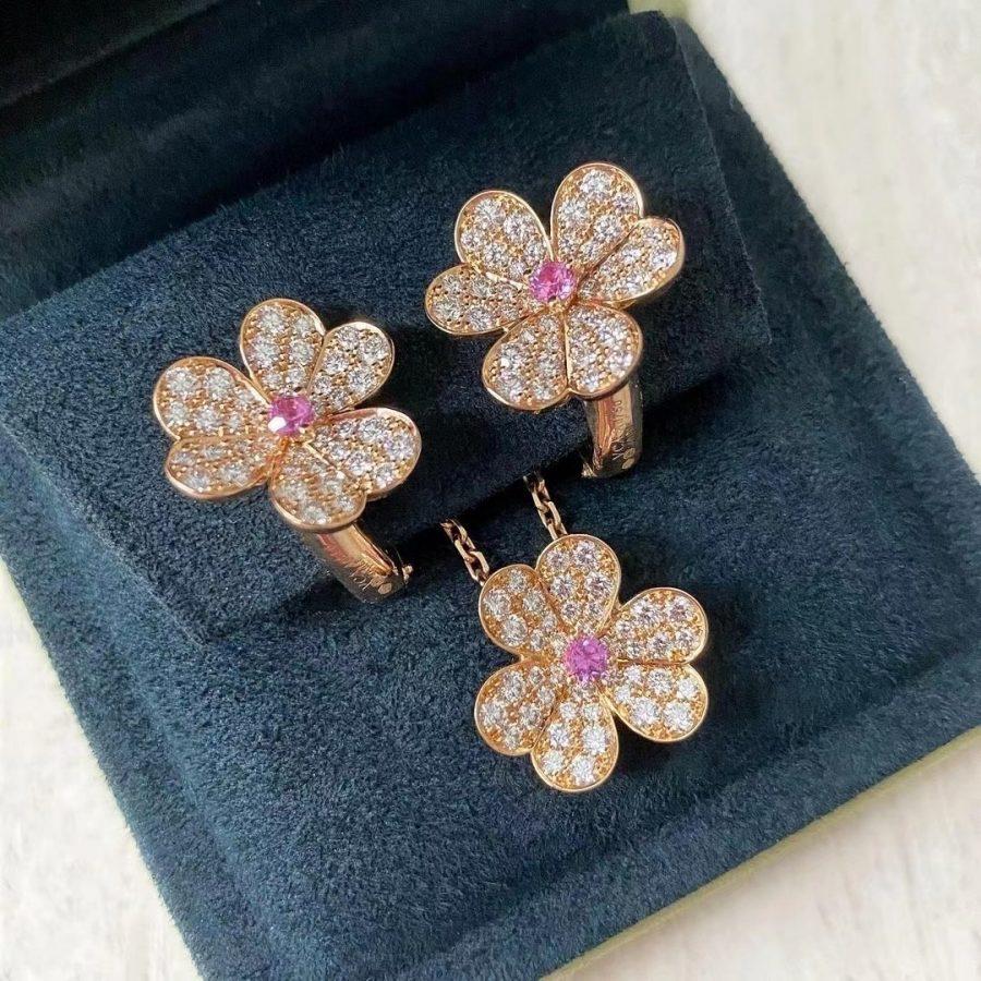 ¡®Dream¡¯FRIVOLE ROSE GOLD FLOWER DIAMOND NECKLACE