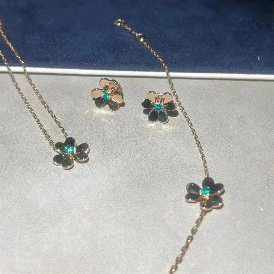 ¡®Dream¡¯FRIVOLE  FLOWER MALACHITE EARRINGS