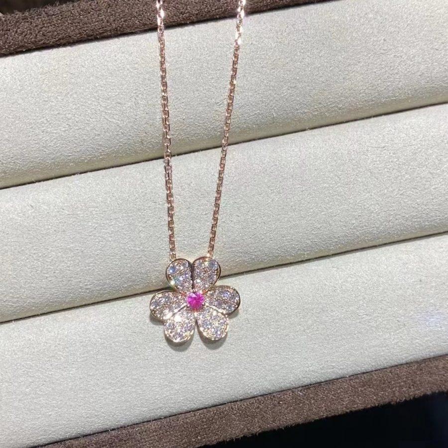 ¡®Dream¡¯FRIVOLE ROSE GOLD FLOWER DIAMOND NECKLACE
