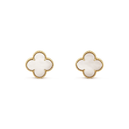 ¡®Dream¡¯CLOVER MEDIUM 1 MOTIFS  WHITE MOP STUD EARRINGS