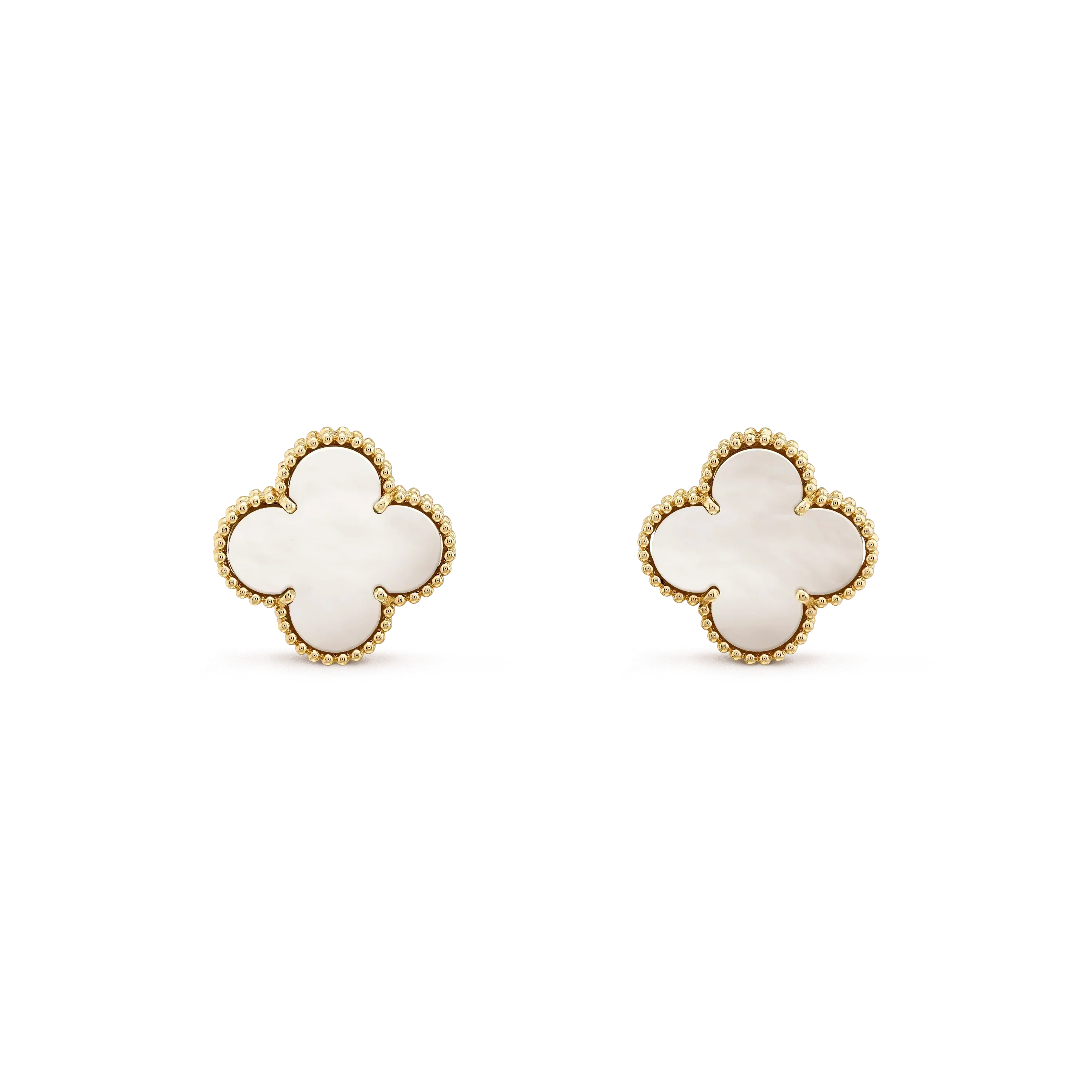 ¡®Dream¡¯CLOVER MEDIUM 1 MOTIFS  WHITE MOP STUD EARRINGS