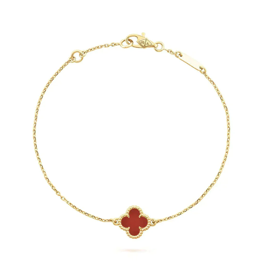 "Traum"CLOVER CARNELIAN EINZELBLUMENARMBAND