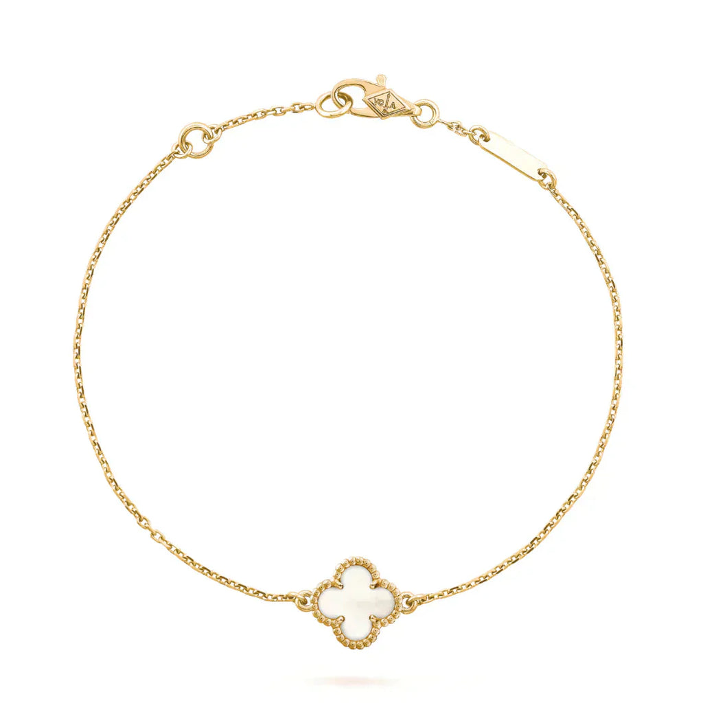 „Dream“-KLEE WEISS MOP EINZELBLUMEN-ARMBAND
