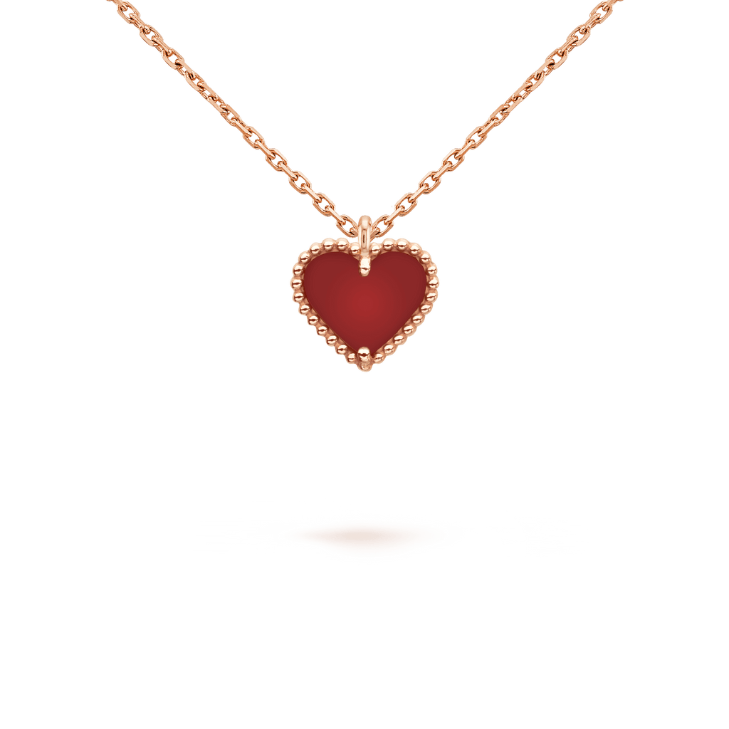 ¡®Dream¡¯SWEET CLOVER CARNELIAN HEART NECKLACE