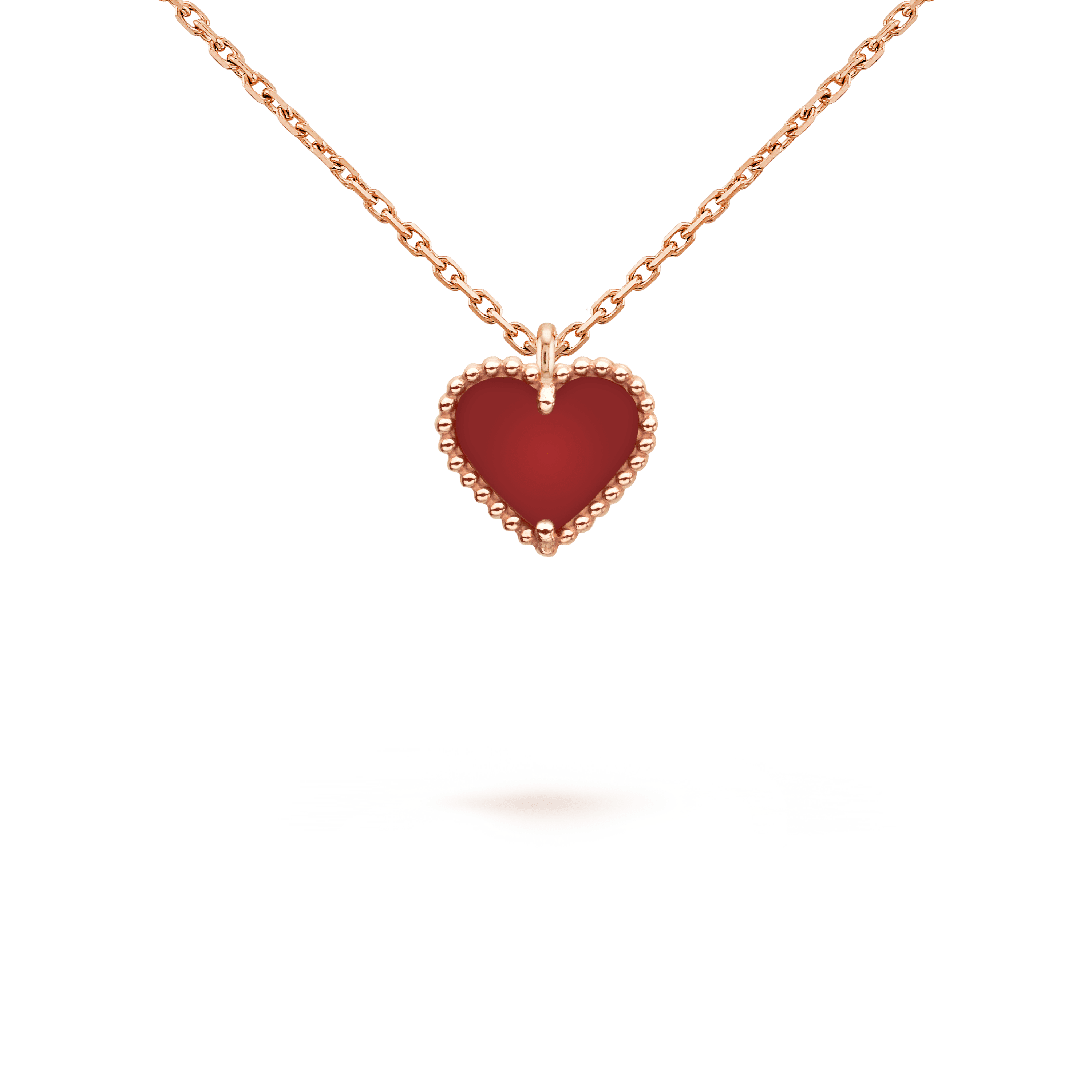 ¡®Dream¡¯SWEET CLOVER CARNELIAN HEART NECKLACE
