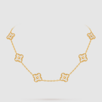 [¡®Dream¡¯]CLOVER 10 MOTIVE VOLL BESETZTE DIAMANTENHALSKETTE