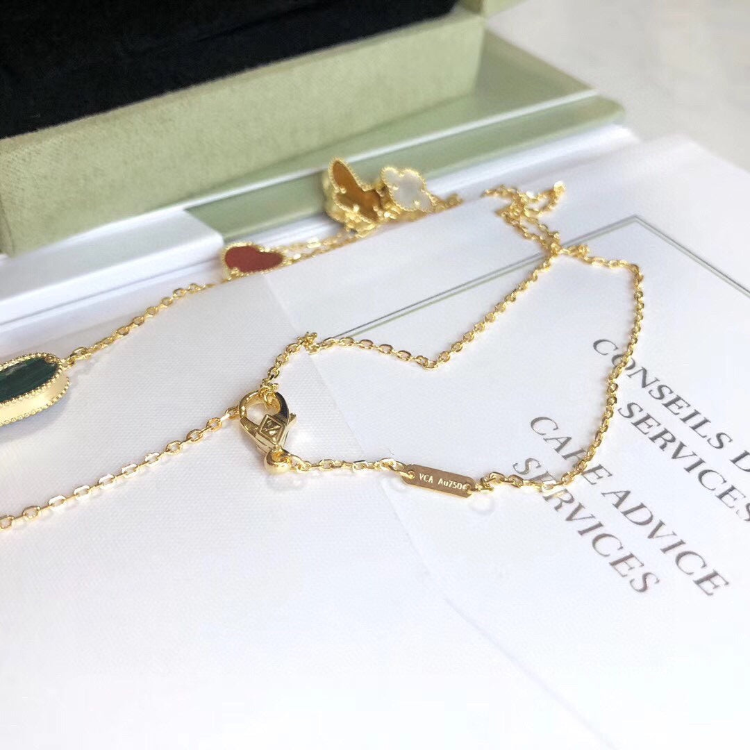 ¡®Dream¡¯LUCKY SPRING 4 MOTIFS ROSE GOLD NECKLACE
