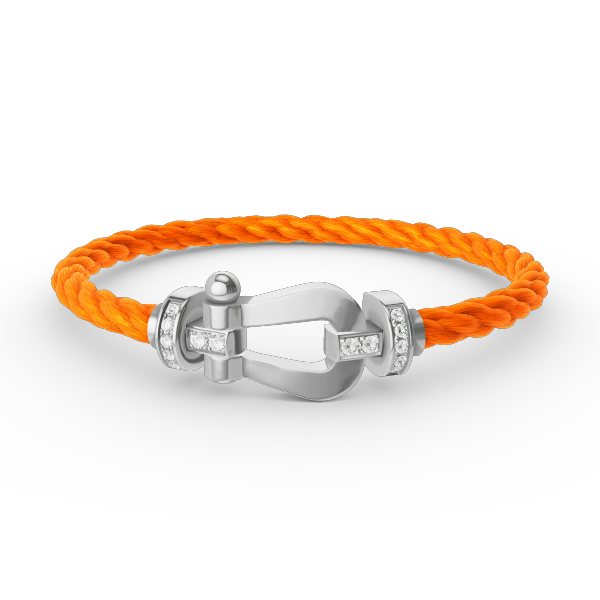 ¡®Dream¡¯FORCE LARGE HORSESHOE HALF DIAMOND BRACELET SILVER