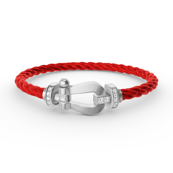 ¡®Dream¡¯FORCE LARGE HORSESHOE HALF DIAMOND BRACELET SILVER
