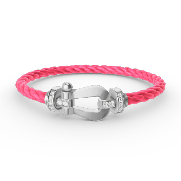 ¡®Dream¡¯FORCE LARGE HORSESHOE HALF DIAMOND BRACELET SILVER