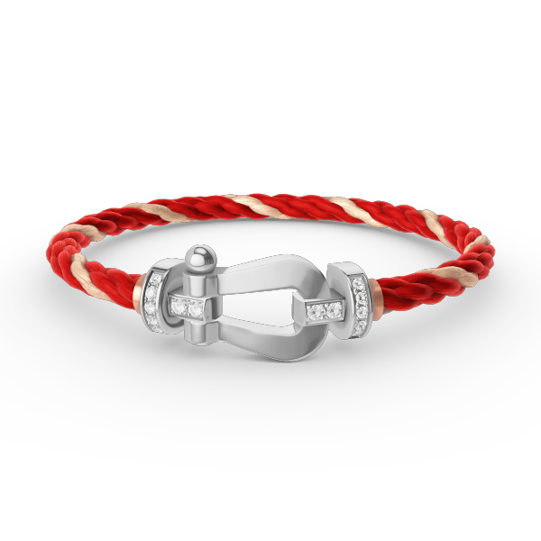 ¡®Dream¡¯FORCE LARGE HORSESHOE HALF DIAMOND BRACELET SILVER