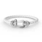¡®Dream¡¯FORCE LARGE HORSESHOE HALF DIAMOND BRACELET SILVER