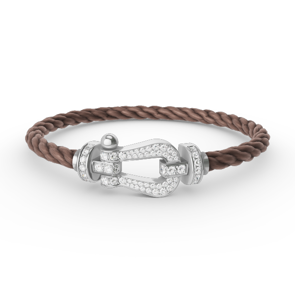 ¡®Dream¡¯FORCE LARGE HORSESHOE FULL DIAMOND BRACELET SILVER