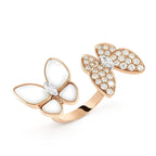 ¡®Dream¡¯TWIN BUTTERFLY DIAMOND MOP RING